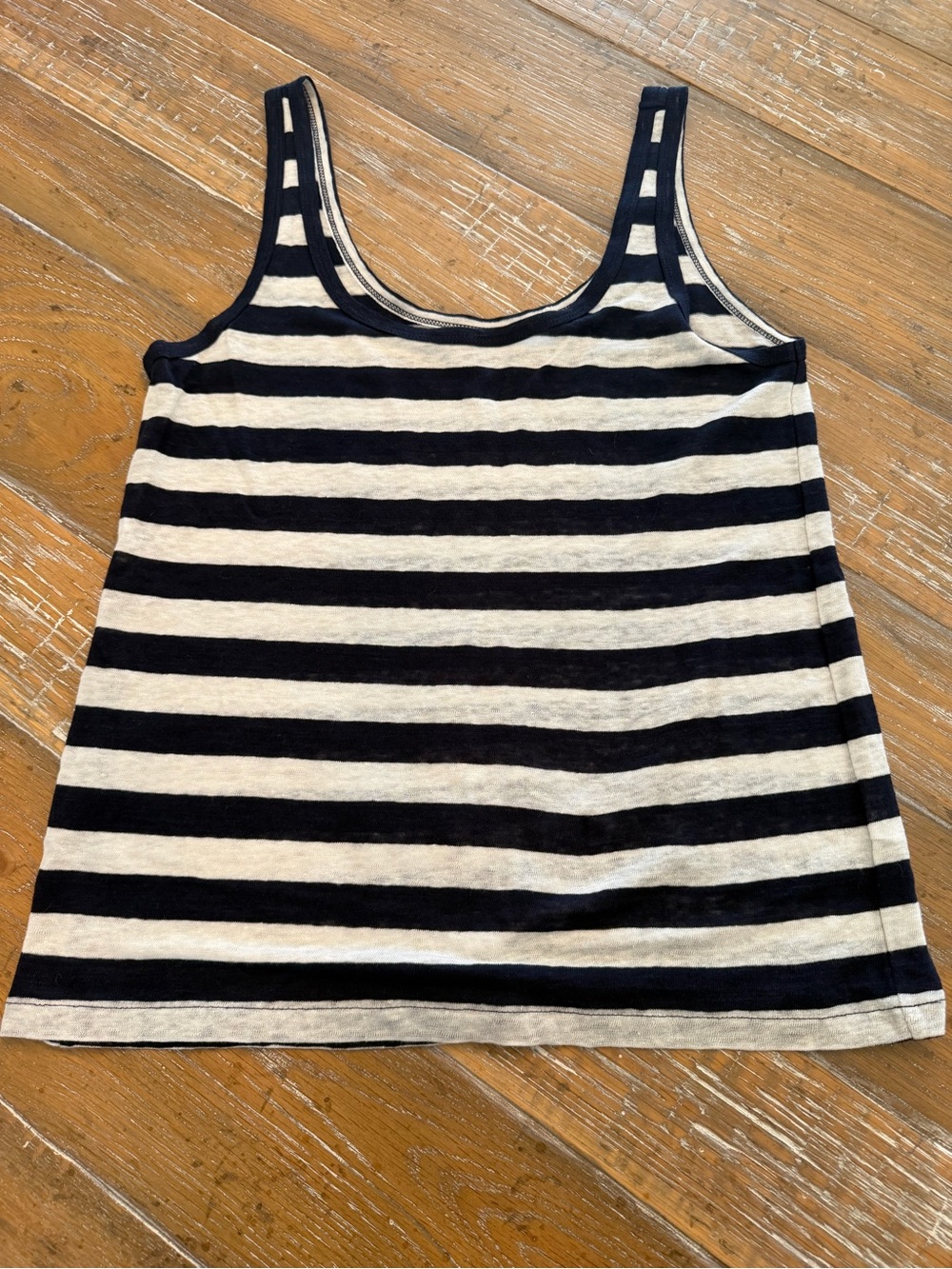 J. Crew Navy and White  Striped Tank